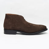 Mens Goodyear Welted Suede Lace Up Ankle Boots - 35515 Brown