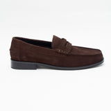 Mens Suede Casual Slip On Shoes - 17925_Brown Suede