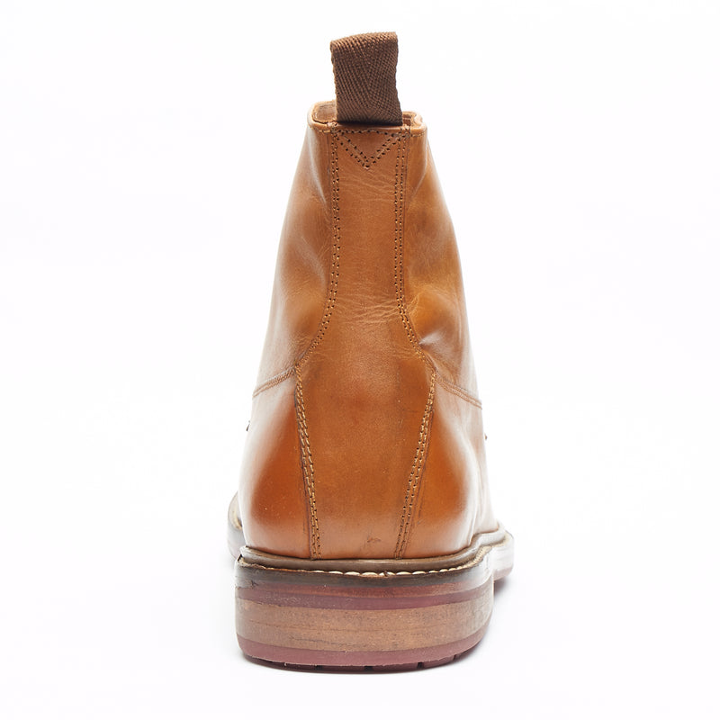 Lucini Men’s Wide Lace-Up Derby Boots Premium Leather 17920 – Tan