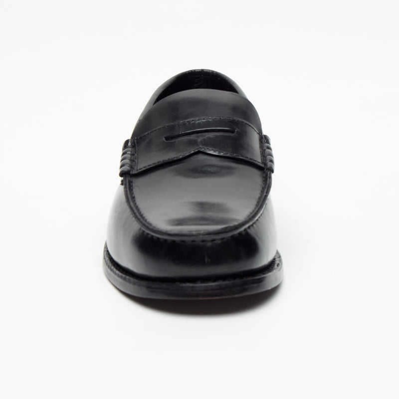 Lucini Mens Leather Penny Loafer Slip On Shoes Black - 17925