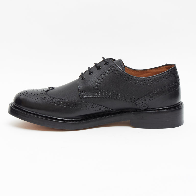 Lucini Men’s Goodyear Welted Brogue Shoes 17941 – Black