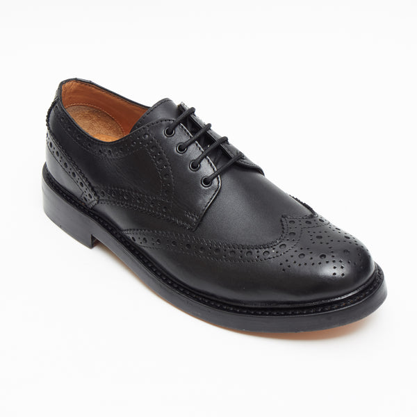 Lucini Men’s Goodyear Welted Brogue Shoes 17941 – Black