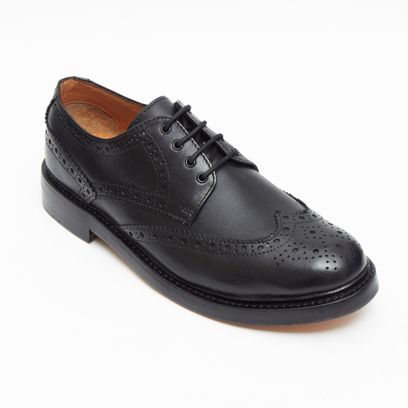 Lucini Men’s Goodyear Welted Brogue Shoes 17941 – Black