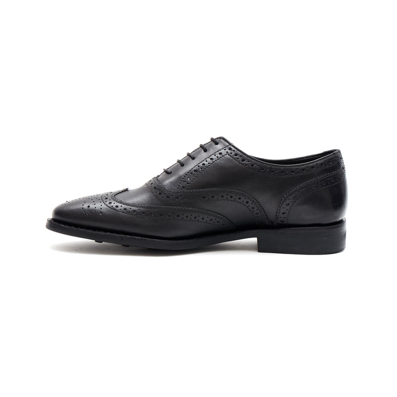Classic Black Leather Brogue Oxford Shoes for Men – Goodyear Welted - 18002