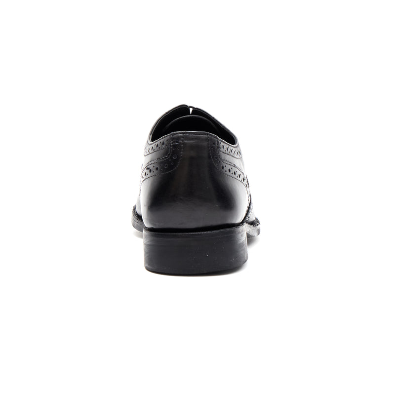 Classic Black Leather Brogue Oxford Shoes for Men – Goodyear Welted - 18002