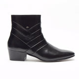 26288 - Leather Cuban Heel Boot (Black)