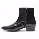 26288 - Leather Cuban Heel Boot (Black)
