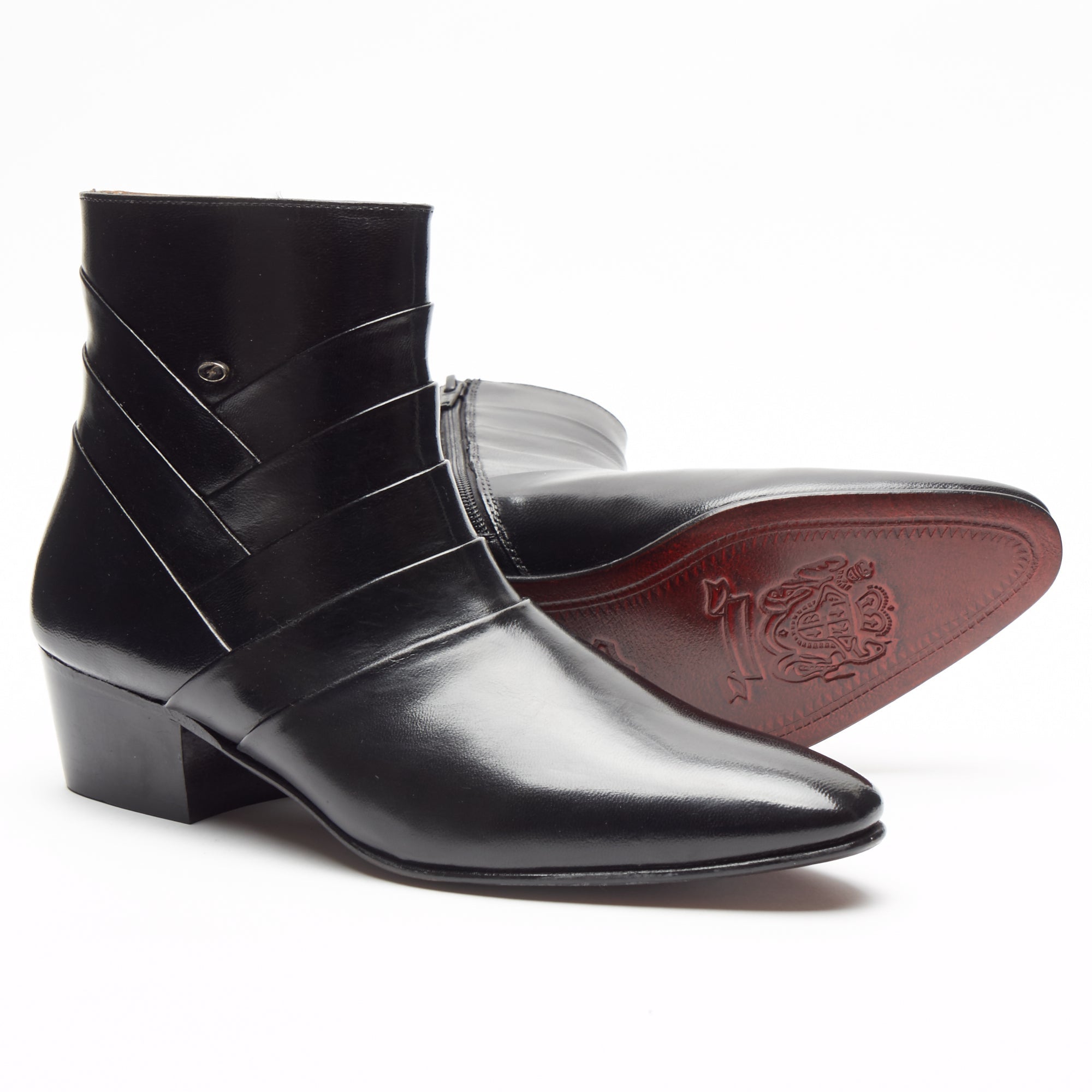 26288 - Leather Cuban Heel Boot (Black)
