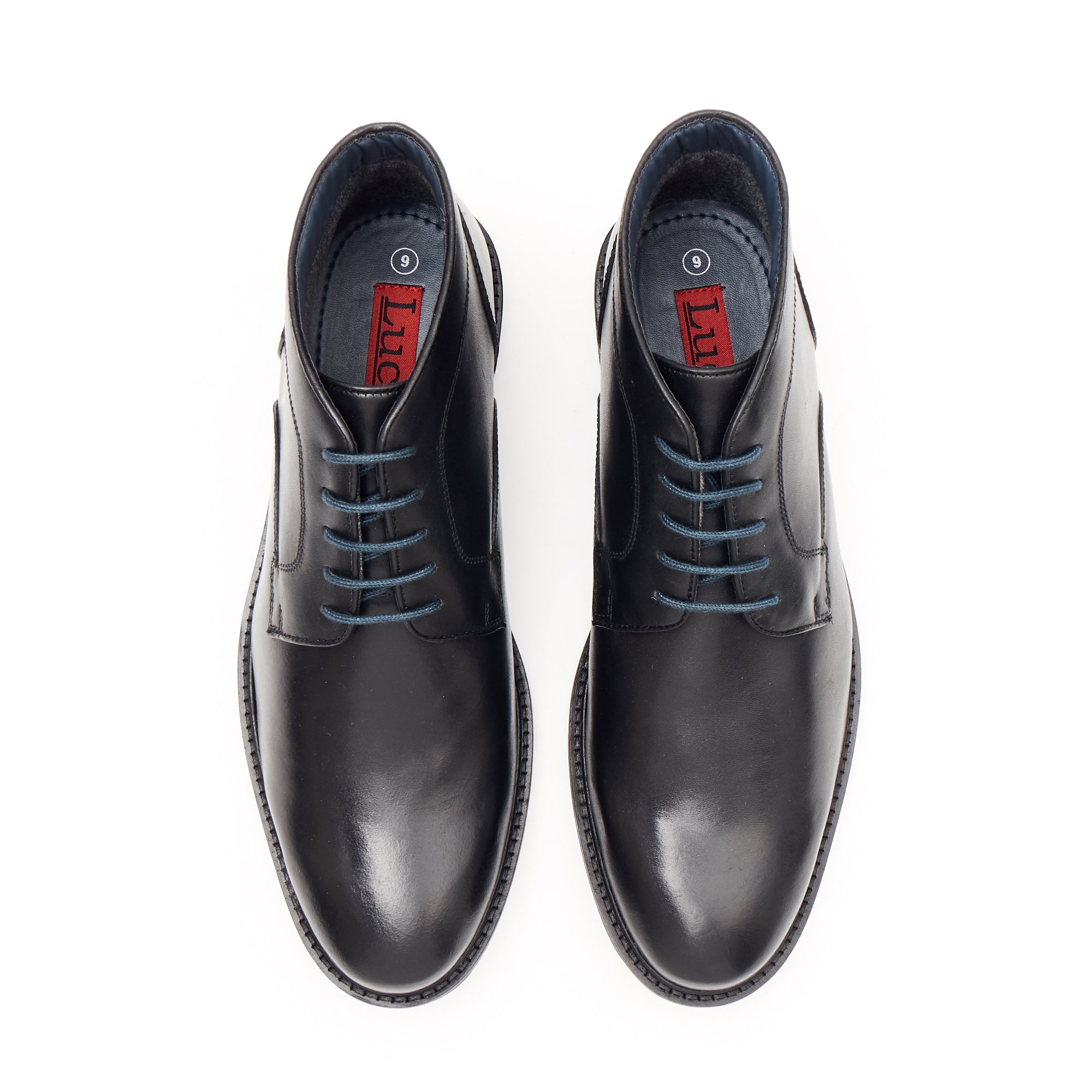 26403 - Leather Lace Up Ankle Boots (Black)