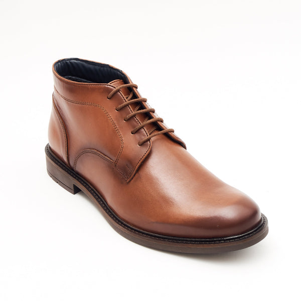 26403 - Leather Lace Up Ankle Boots (Brown)