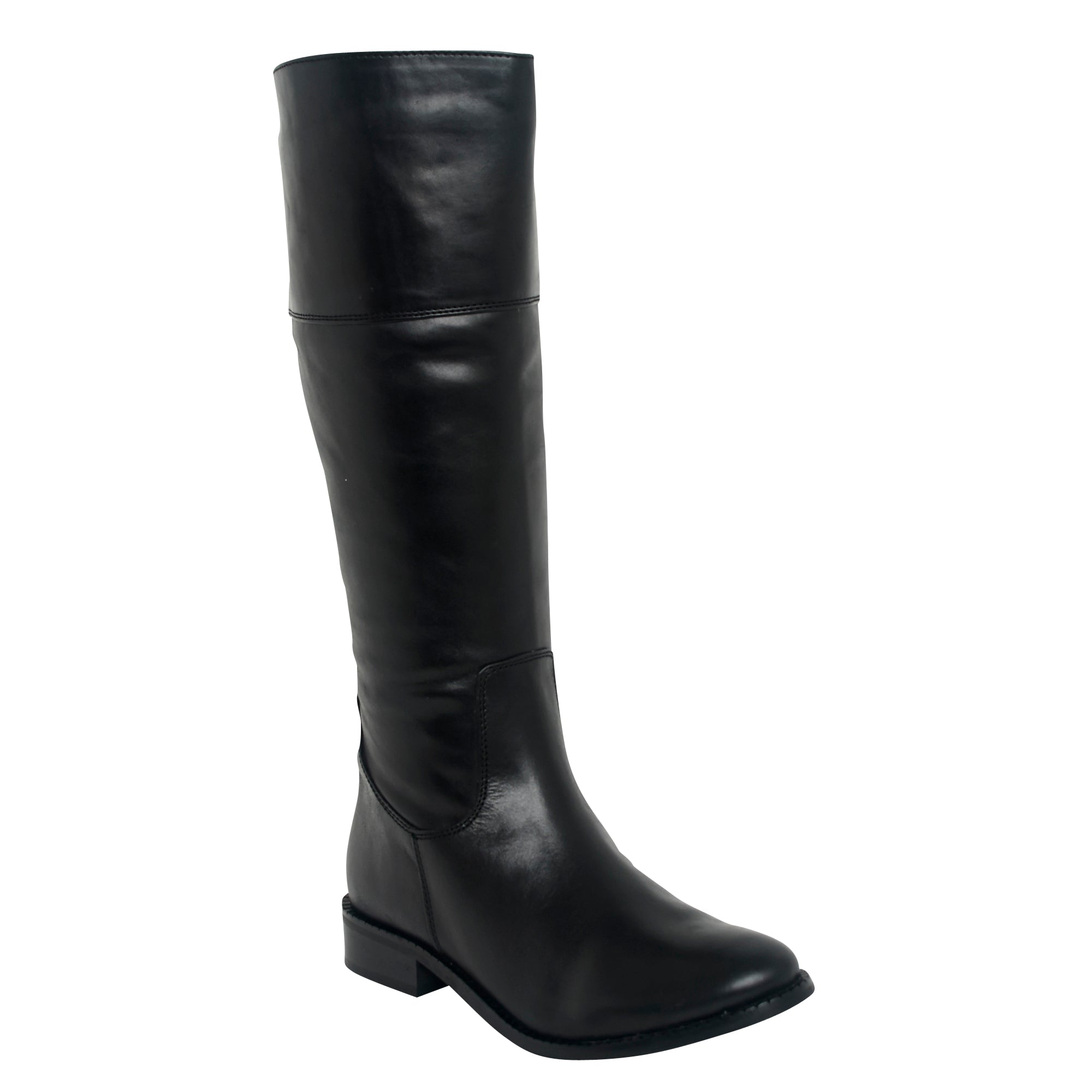 Cowhide Leather Premium Long Boots (Black) - 26484