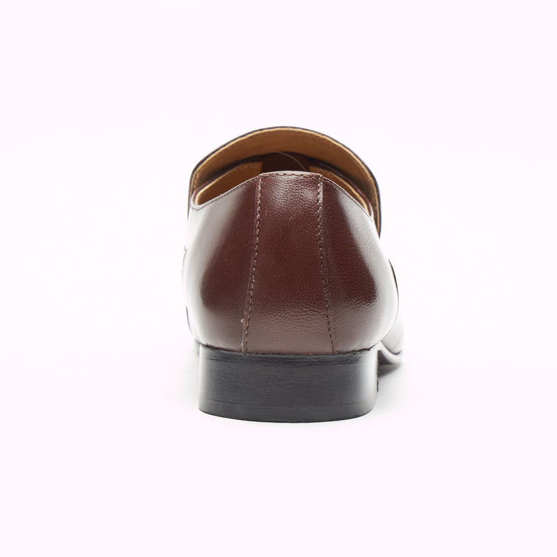 Lucini Men’s Leather Spanish Shoes Patent Leather 33451 – Brown