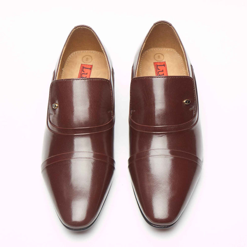 Lucini Men’s Leather Spanish Shoes Genuine Leather 33450 – Brown