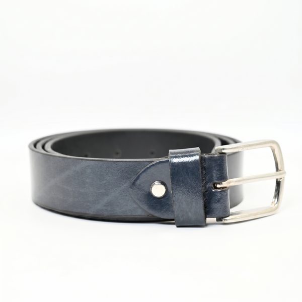 Lucini Men’s Refined Leather Pin Buckle Belt 020 – Royal Blue