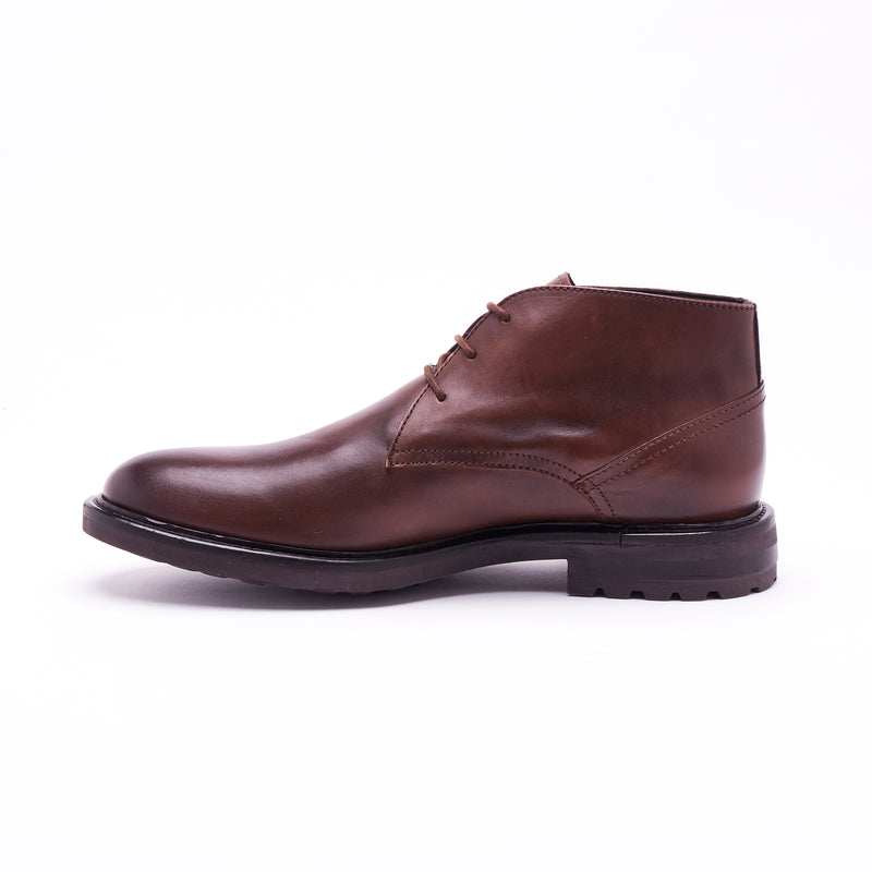 Lucini Men’s Chelsea Leather Boots 54323 – Dark Tan