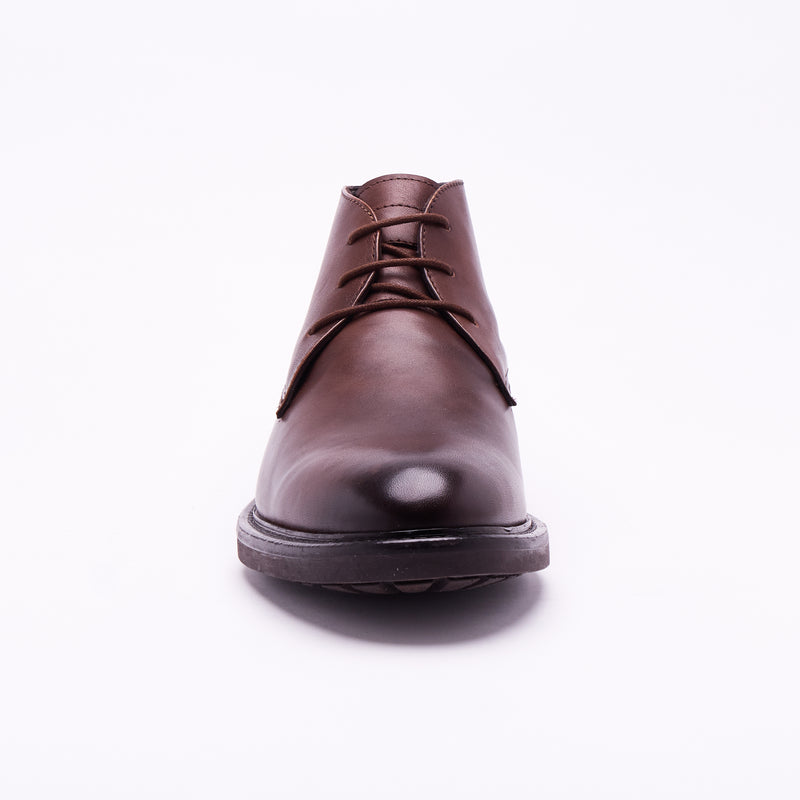 Lucini Men’s Chelsea Leather Boots 54323 – Dark Tan