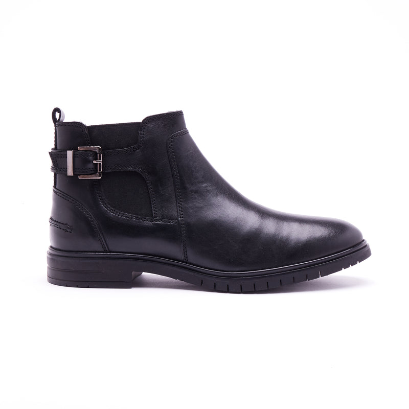 Lucini Men’s Leather High Top Ankle Boots 57381 – Black