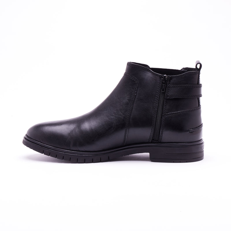 Lucini Men’s Leather High Top Ankle Boots 57381 – Black