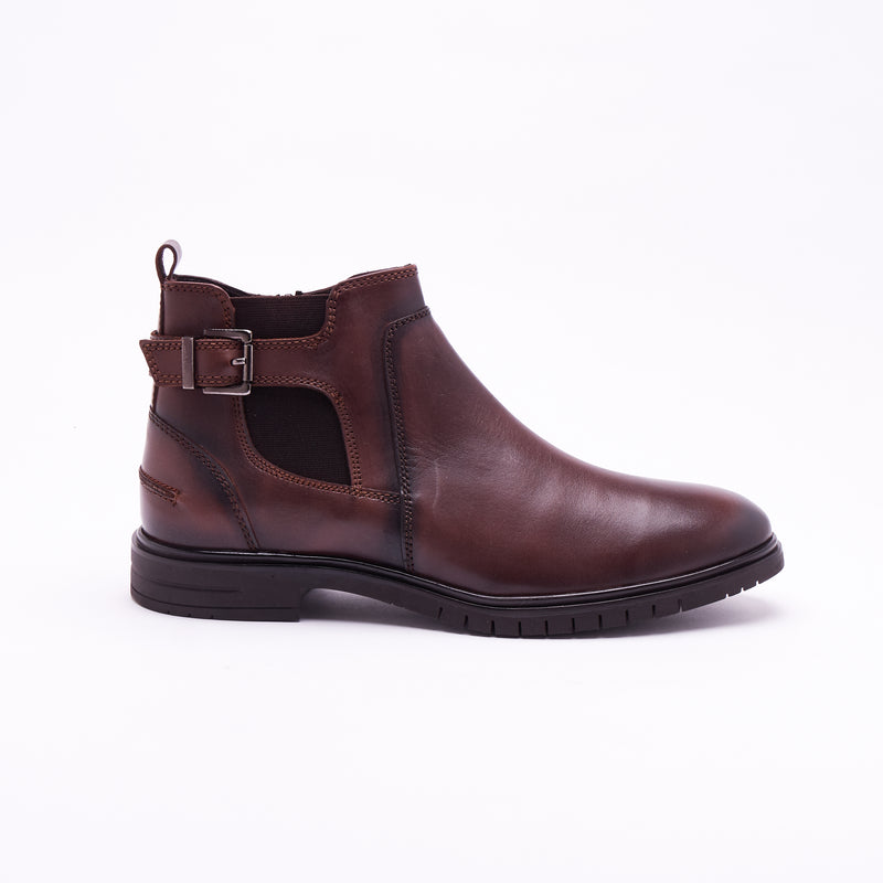 Lucini Men’s Leather High Top Ankle Boots 57381 – Tan