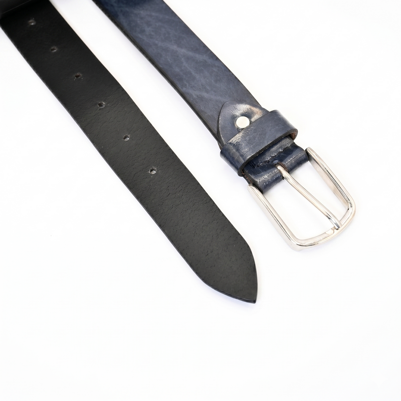 Lucini Men’s Refined Leather Pin Buckle Belt 020 – Royal Blue