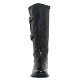 7650 - Rider Buckle Long Boots (Black)