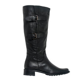 7650 - Rider Buckle Long Boots (Black)