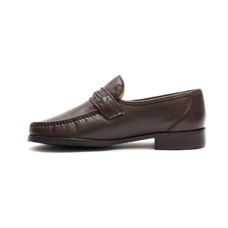 Lucini Men's Brown Leather Penny Loafers - 8929
