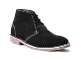 1174 - Suede Lace Up Desert Boots (Black)