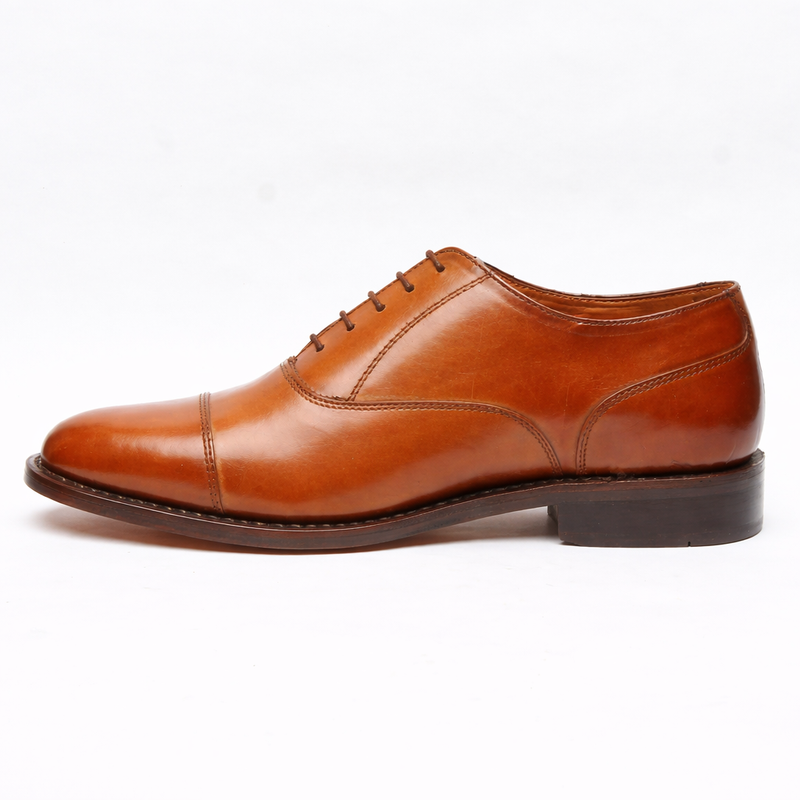 Lucini Men’s Leather Oxford Goodyear Welted Shoes 28013 – Cognac