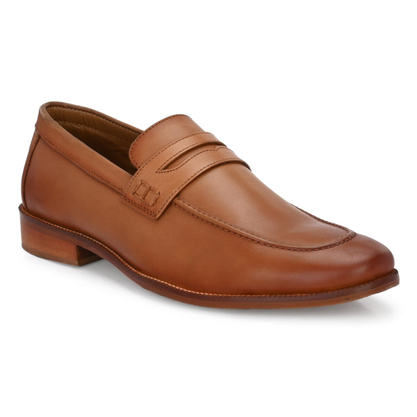 1870 - Penny Loafer Slip On Shoes (Tan Brown)