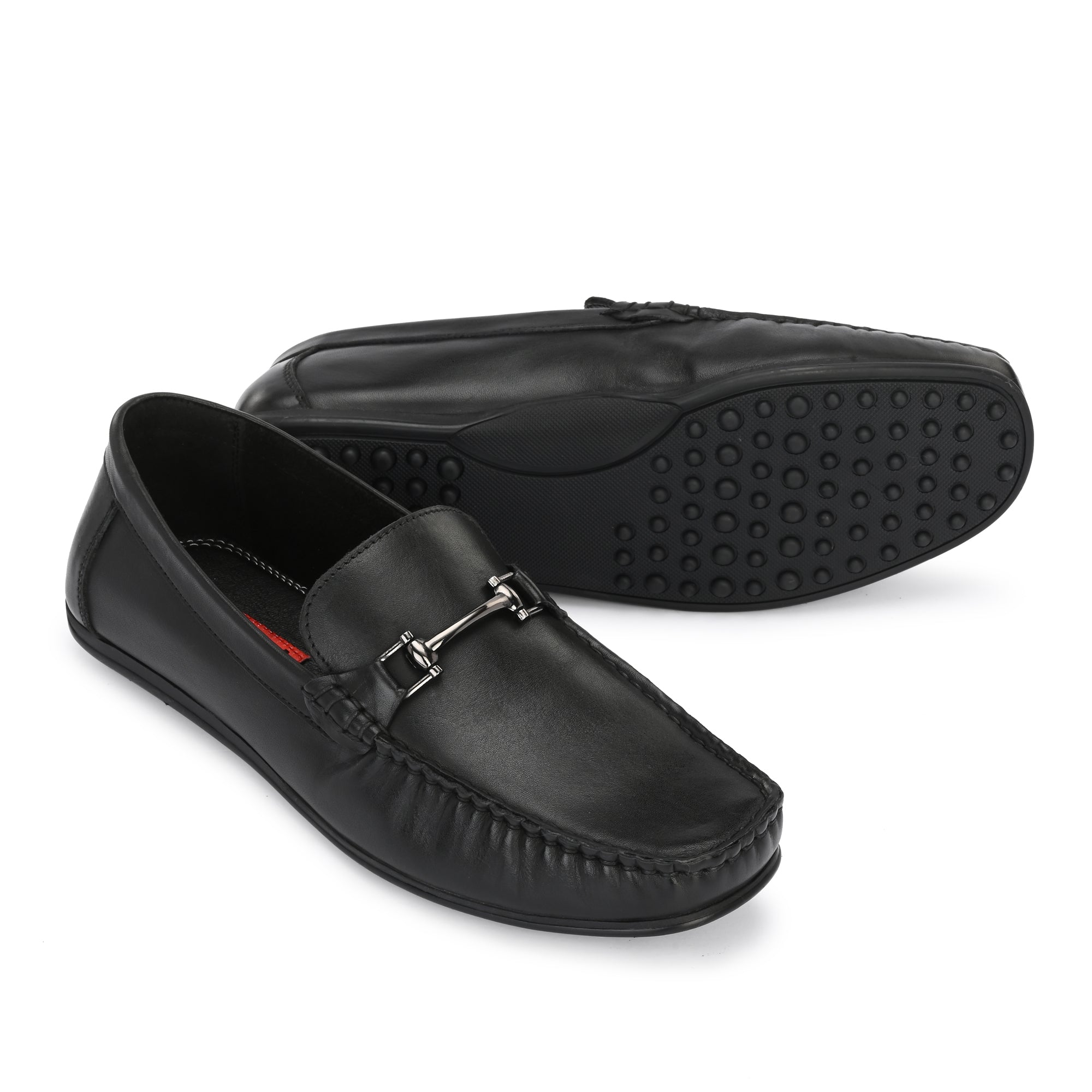 2149 - T-Bar Driver Loafer Slip On Shoes (Black)
