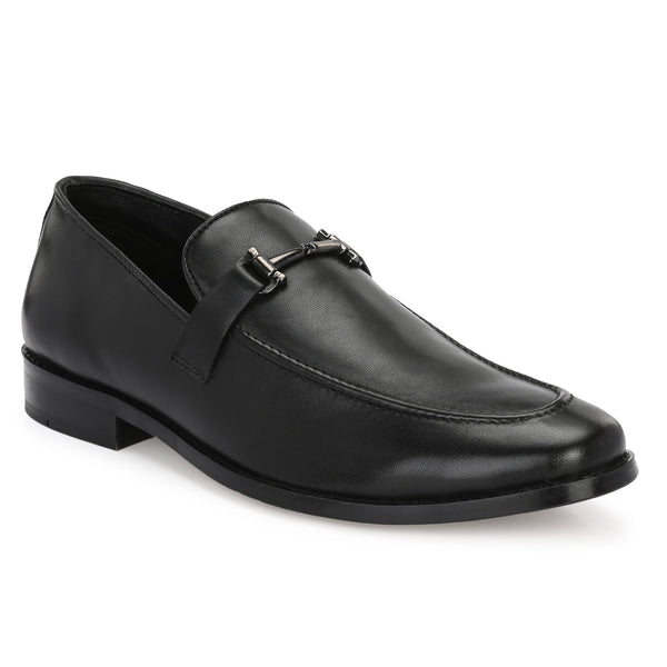 1839 - T-Bar Penny Loafer Slip On Shoes (Black)