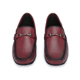 2149 - T-Bar Driver Loafer Slip On Shoes (Bordo)