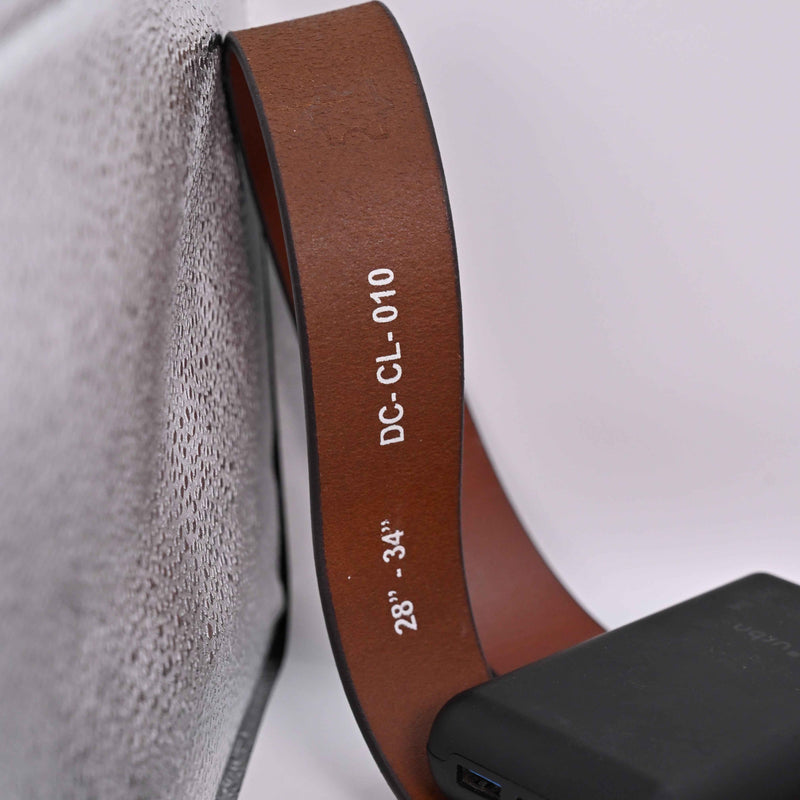 Lucini Men’s Premium Leather Everyday Belt 010 – Cognac
