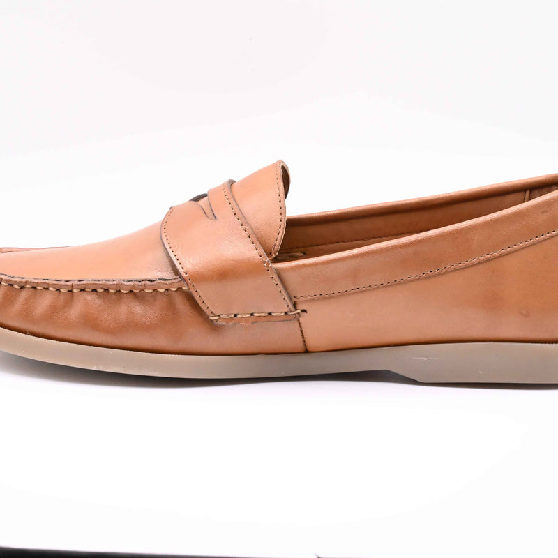 Lucini Men’s Leather Slip On Penny Loafer Shoes 3611 – Tan