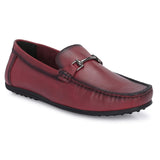 2149 - T-Bar Driver Loafer Slip On Shoes (Bordo)