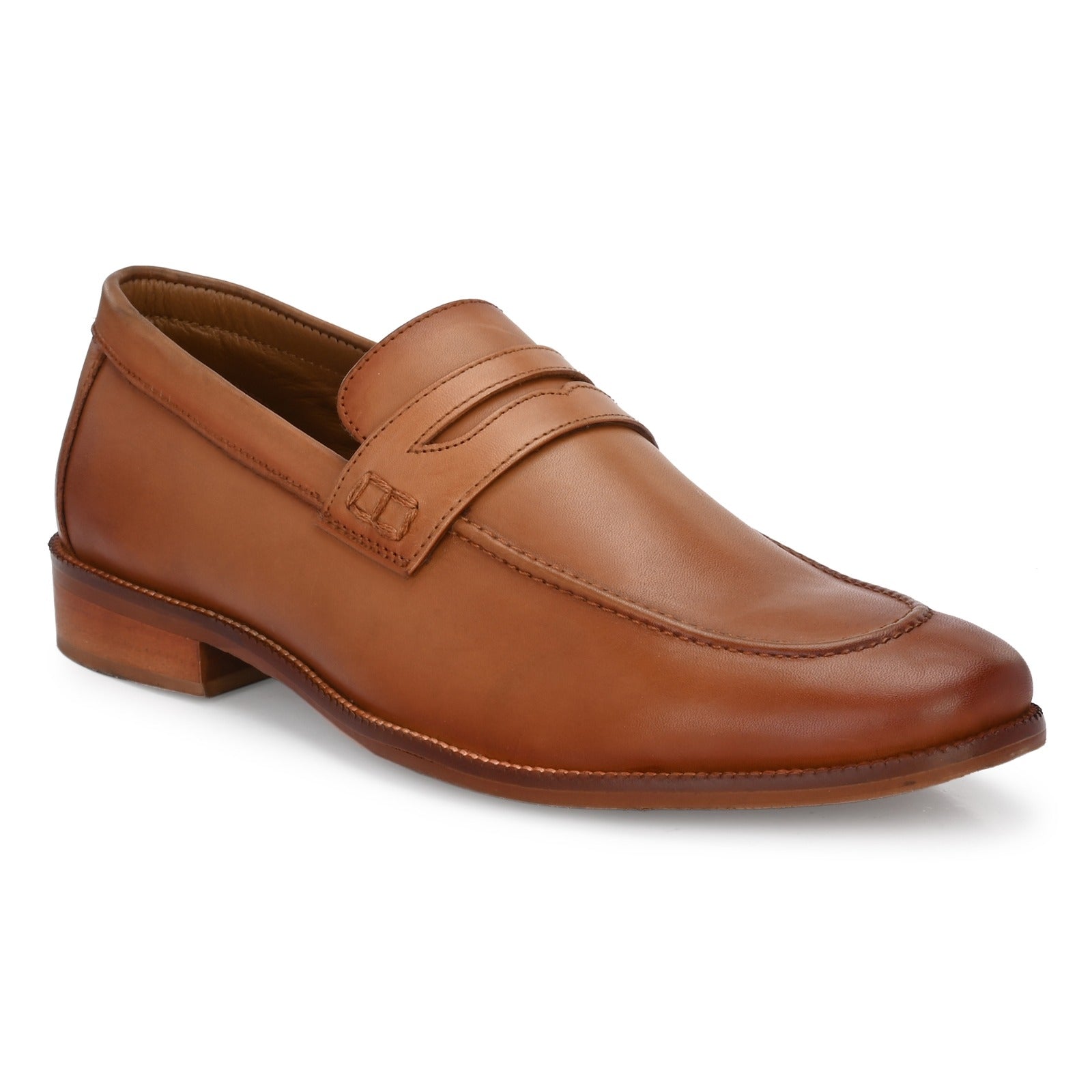 1870 - Penny Loafer Slip On Shoes (Tan Brown)