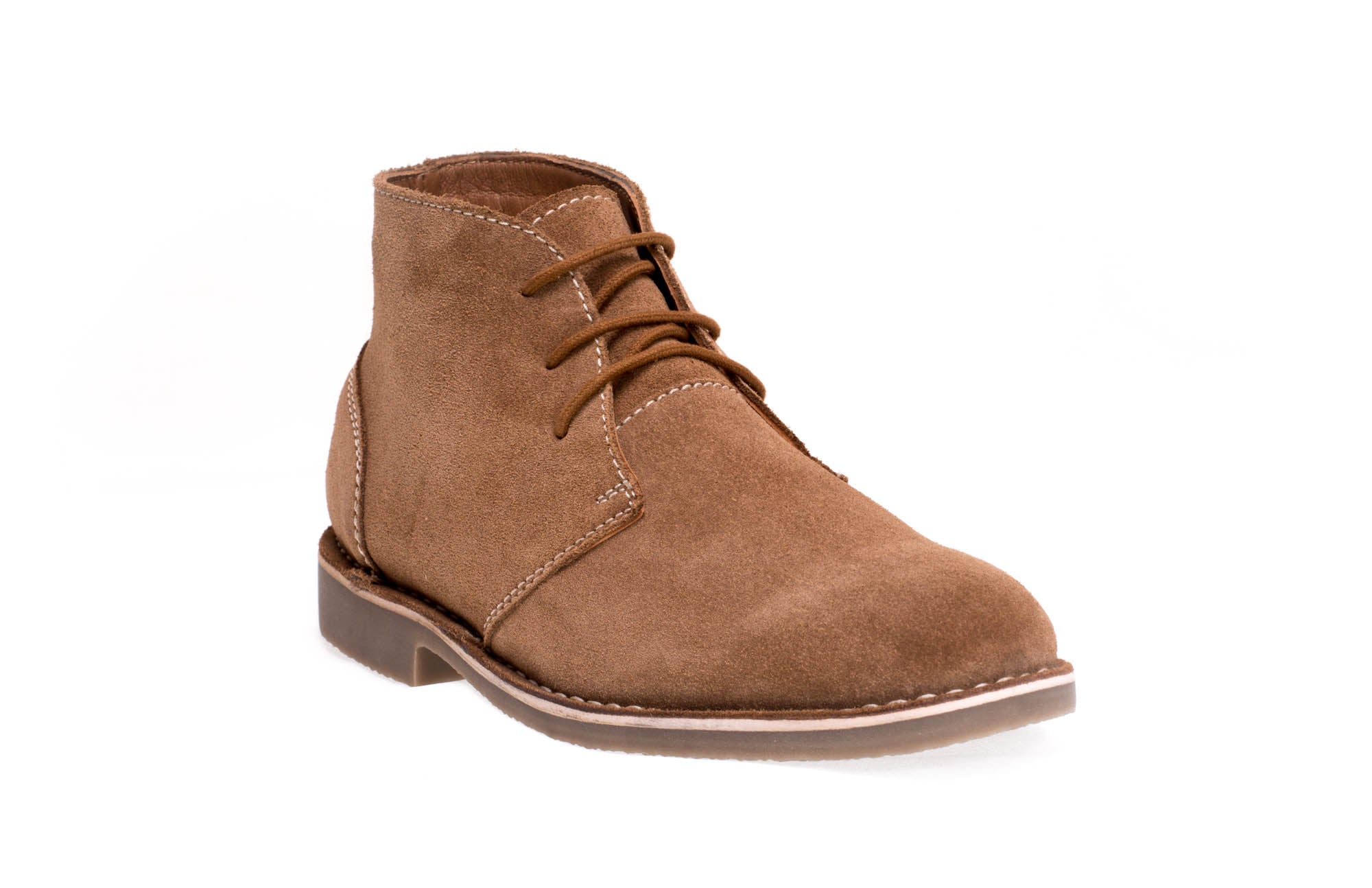 1174 - Suede Lace Up Desert Boots (Cognac)