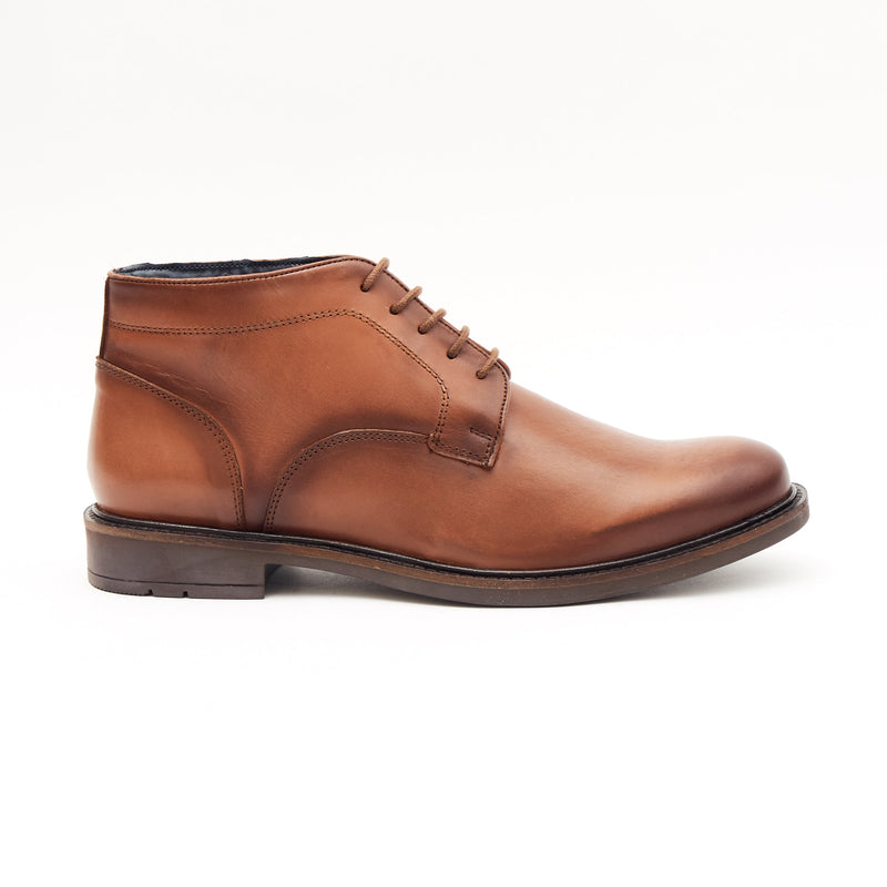 Mens Leather Lace Up Ankle Boots -  SF-116