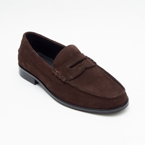 Mens Suede Casual Slip On Shoes - 17925_Brown Suede