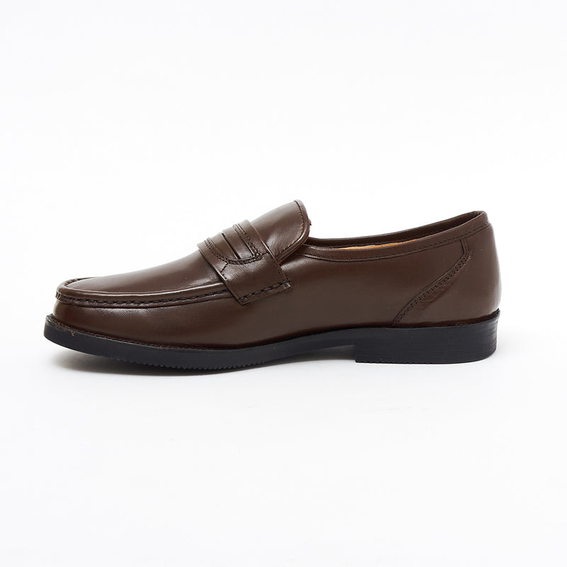 Leather Comfortable Lightweight Lace Up Wide Fit Shoes 17982 Brown