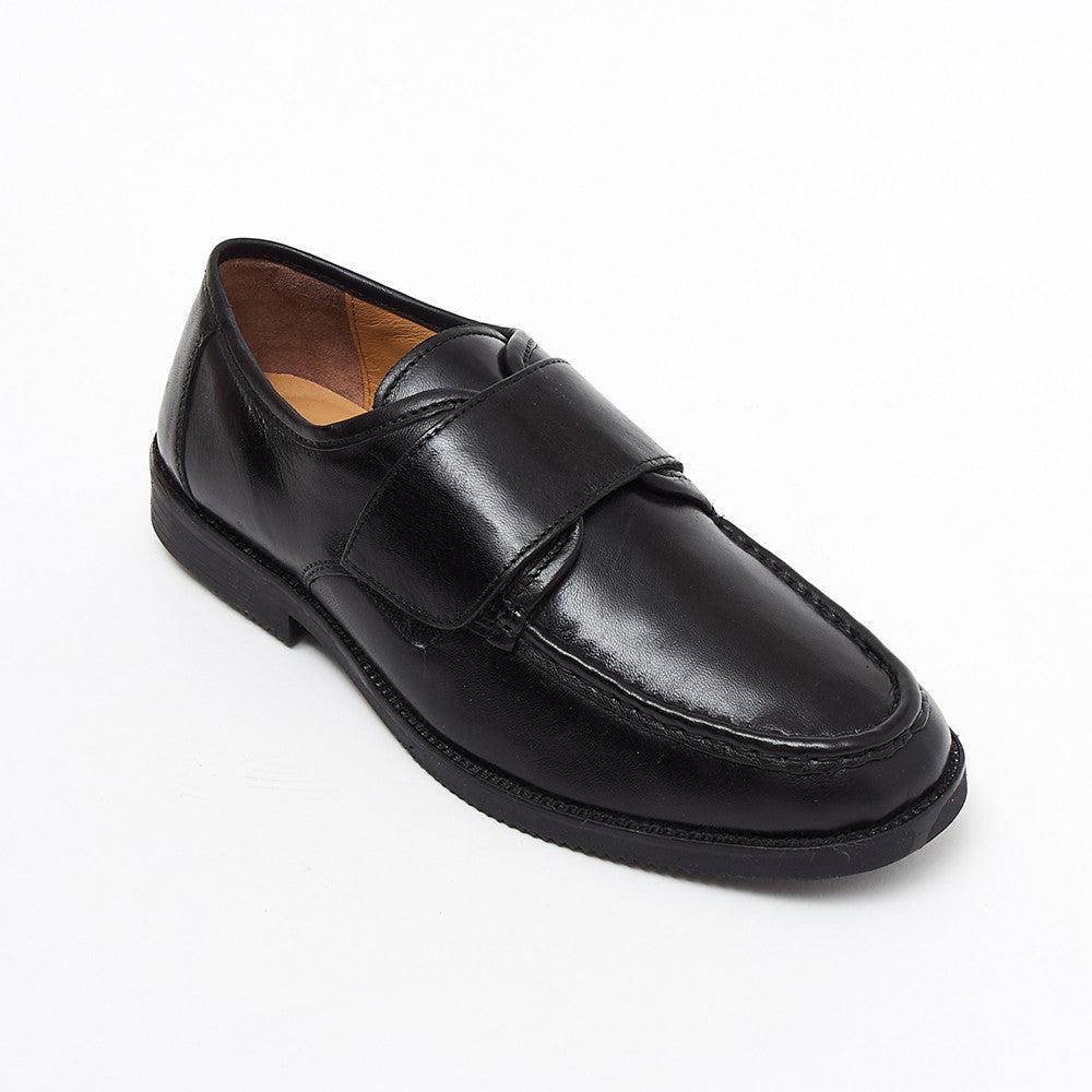 Mens Leather Velcro Comfort Shoes - 17983