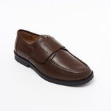 Mens Leather Velcro Comfort Shoes - 17983
