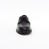 Mens Leather Comfortable Lightweight Lace Up Wide Fit Shoes Black