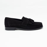 Mens Formal Moccasin Shoes 17999_Black Suede