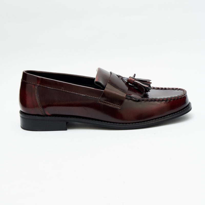 Mens Formal Moccasin Shoes 17999_Bordo Patent