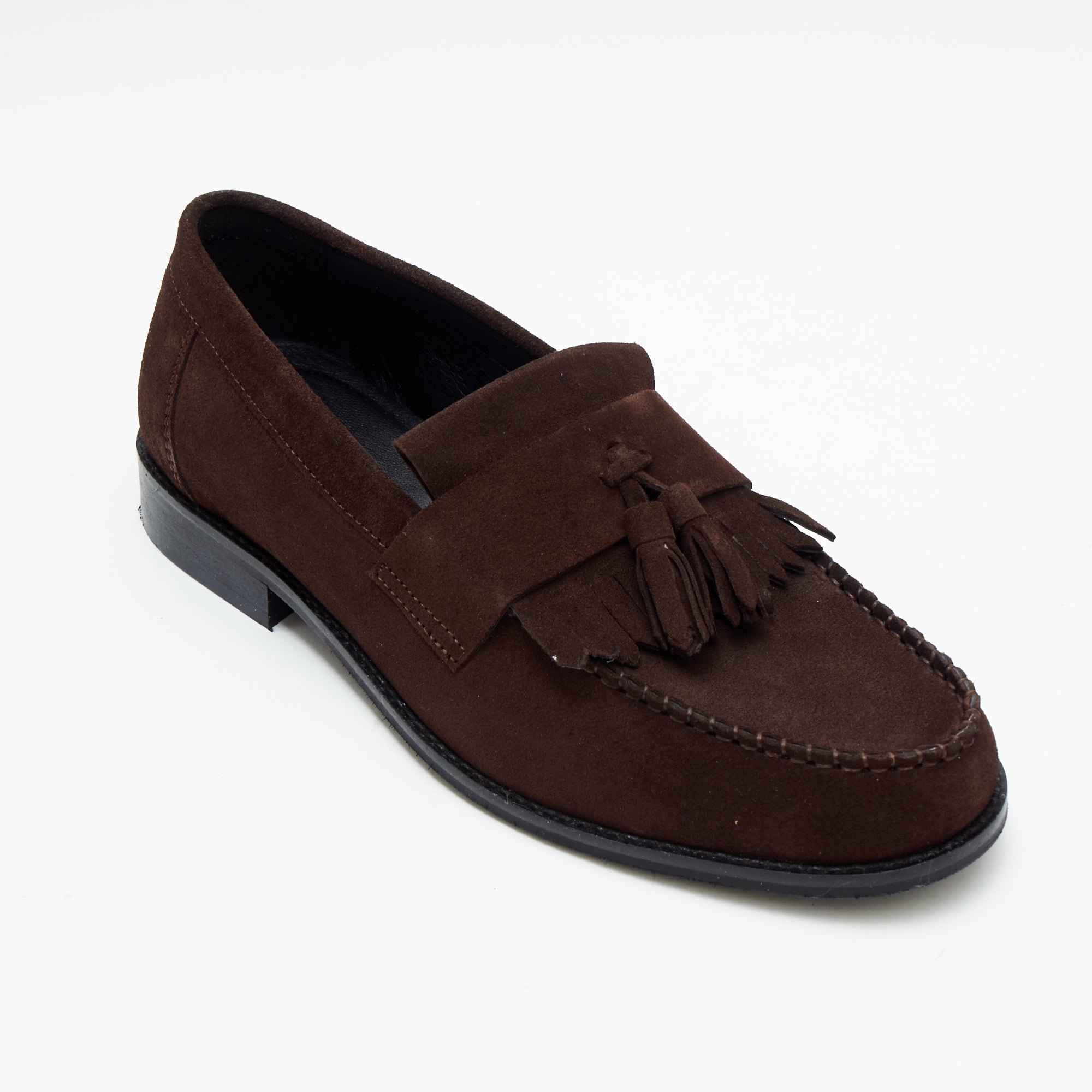 Mens Formal Moccasin Shoes 17999_Brown Suede
