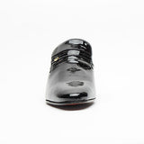 Mens Leather Cuban Heel Patent Shoes - 29779 Black