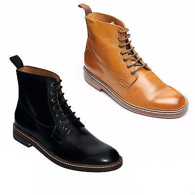 Mens Leathe Lace Up Ankle Boots - 17920