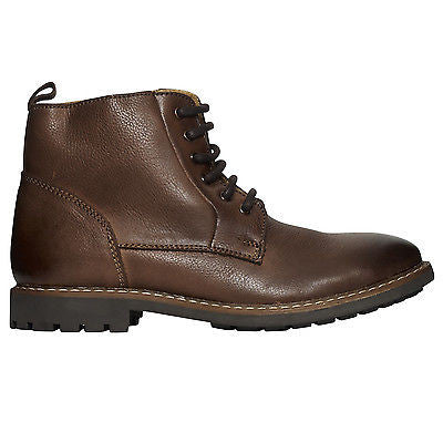 Mens Leather Lace Up Ankle Boots -  SF-116